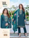 Shalimar By Blue Hills Mal Chanderi Printed Kurti With Pant Dupatta